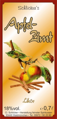 Apfel-Zimt-Likör 18%vol. 0,70 L
