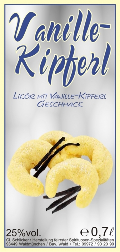 Vanille-Kipferl-Likör 25%vol. 0,70 L
