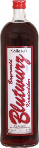 Bayerwald Blutwurz 51%vol. 1,00 L (NEU  Glasflasche)