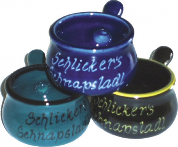 Schlicker's Steingut-Pfännchen, grün